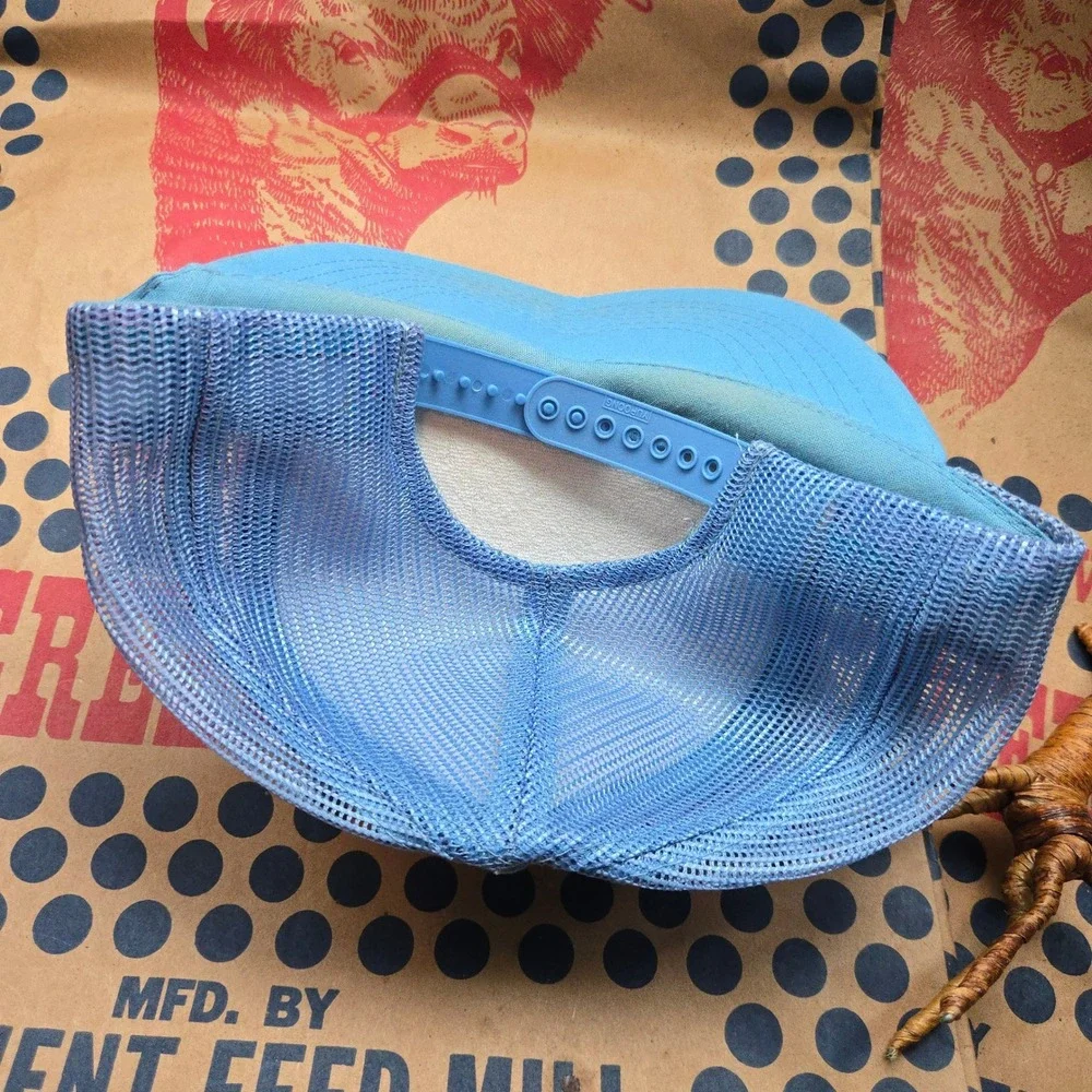 VTG‎ Leonard Utility Buildings Truck Covers Hat Blue GUC OSFA Yupoong Snapback